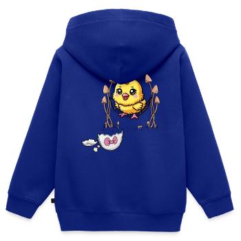 Küken Ostern Kinder Kind Eierschale Baby Huhn - Kinder Premium Organic Zip Hoodie - Royalblau - Hinten - AI Model Kid Male (0cm)