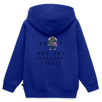 Auf ins Abenteuer Schule - Kinder Premium Organic Zip Hoodie - Royalblau - Hinten - AI Model Kid Male (0cm)