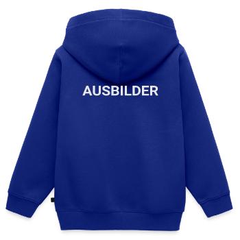 Ausbilder - Rücken, Rückseite, hinten beschriftet - Kinder Premium Organic Zip Hoodie - Royalblau - Hinten - AI Model Kid Male (0cm)