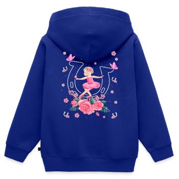 Ballerina in Tutu Dancing in Horseshoe Girls - Kids Premium Organic Zip-up Hoodie - royal blue - Back - AI Model Kid Male (0cm)