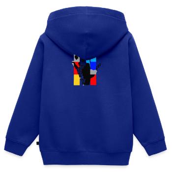 riesige Popart Hand - Kinder Premium Organic Zip Hoodie - Royalblau - Hinten - AI Model Kid Male (0cm)