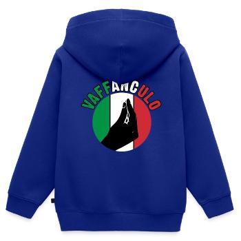 Italien Italiener Vaffanculo - Kinder Premium Organic Zip Hoodie - Royalblau - Hinten - AI Model Kid Male (0cm)