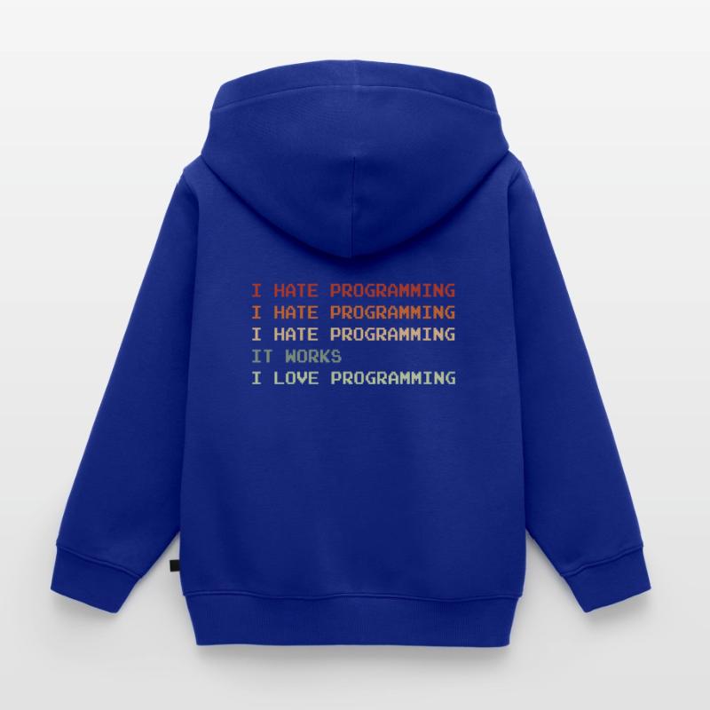 Things I Hate Programming Coder Coding Developer S Kinder Premium Organic Zip Hoodie