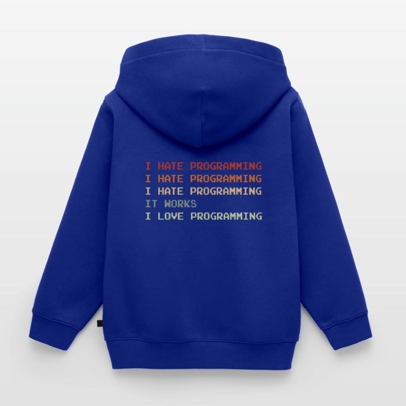 Things I Hate Programming Coder Coding Developer S Kinder Premium Organic Zip Hoodie