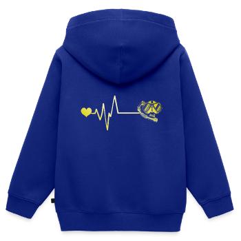 Taucherbrille puls herz - Kinder Premium Organic Zip Hoodie - Royalblau - Hinten - AI Model Kid Male (0cm)