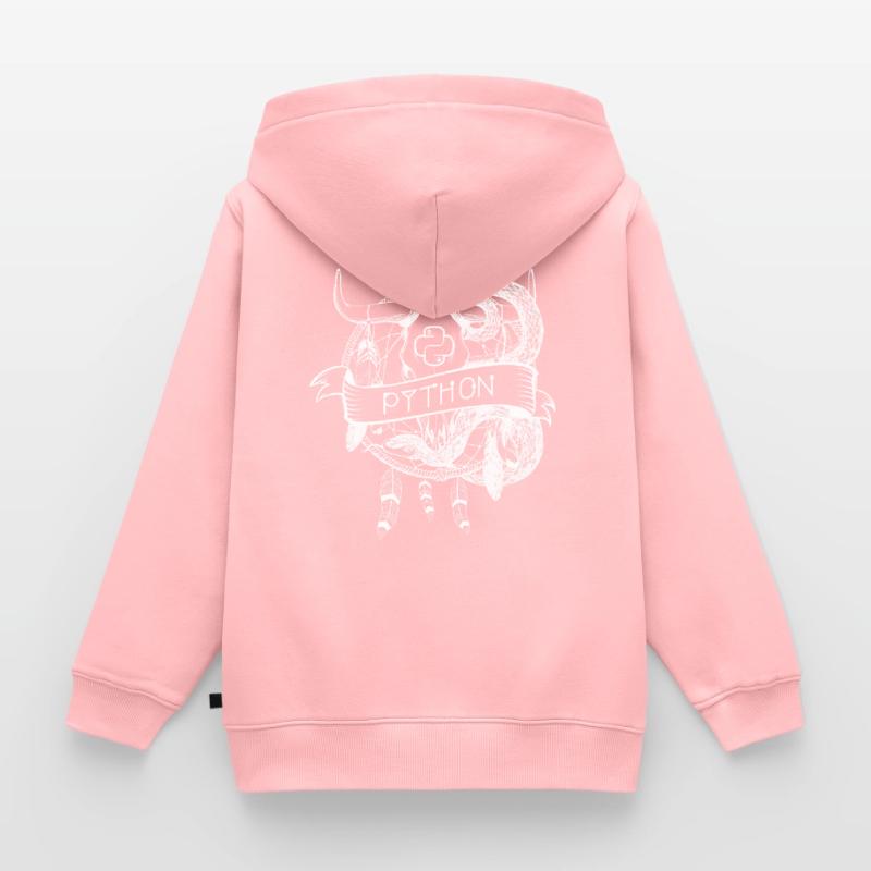 python Programmiersprache technologie Kinder Premium Organic Zip Hoodie