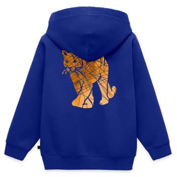 Hunting Panther - Kinder Premium Organic Zip Hoodie - Royalblau - Hinten - AI Model Kid Male (0cm)