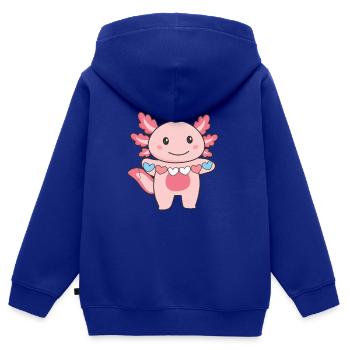 Transgender Flag Transgender Pride LGBTQ Axolotl - Kinder Premium Organic Zip Hoodie - Royalblau - Hinten - AI Model Kid Male (0cm)