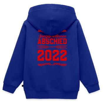 Junggesellinnenabschied 2022 - Kinder Premium Organic Zip Hoodie - Royalblau - Hinten - AI Model Kid Male (0cm)