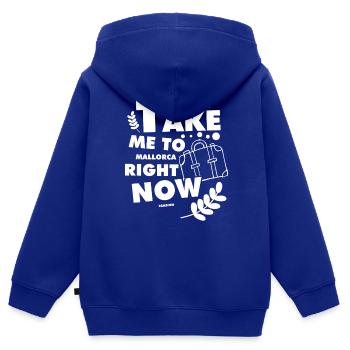 Mallorca Urlaub Reise Erholung - Kinder Premium Organic Zip Hoodie - Royalblau - Hinten - AI Model Kid Male (0cm)