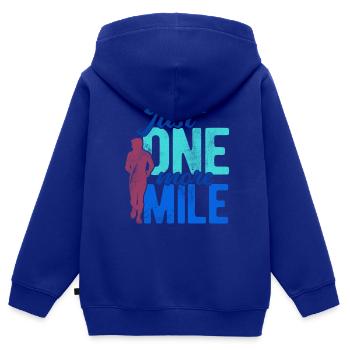 Läufer Joggen - Kinder Premium Organic Zip Hoodie - Royalblau - Hinten - AI Model Kid Male (0cm)