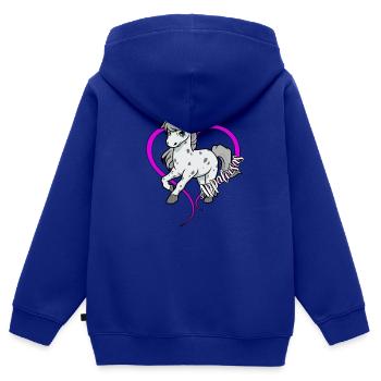 Pferdeliebhaber - Appaloosa - Kinder Premium Organic Zip Hoodie - Royalblau - Hinten - AI Model Kid Male (0cm)
