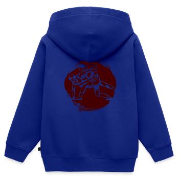 Grappling Martial Arts Wrestling - Kinder Premium Organic Zip Hoodie - Royalblau - Hinten - AI Model Kid Male (0cm)