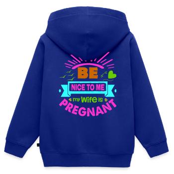 Mother Pregnant Baby Infant T-shirt Mom - Kids Premium Organic Zip-up Hoodie - royal blue - Back - AI Model Kid Male (0cm)