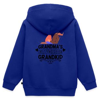 Oma ihr liebstes Enkelkind - Kinder Premium Organic Zip Hoodie - Royalblau - Hinten - AI Model Kid Male (0cm)