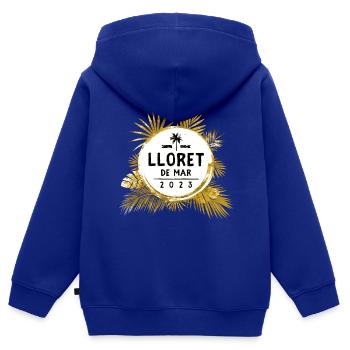 lloret de mar 2023 colorful - Kids Premium Organic Zip-up Hoodie - royal blue - Back - AI Model Kid Male (0cm)