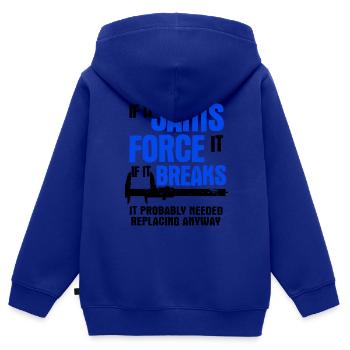 Maschinen-Bediener Maschinenführer Machinist - Kinder Premium Organic Zip Hoodie - Royalblau - Hinten - AI Model Kid Male (0cm)