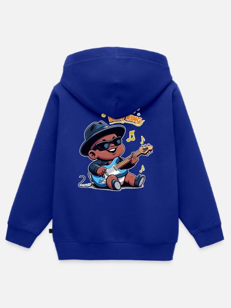Baby-König - Kinder Premium Organic Zip Hoodie - Royalblau