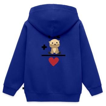 Lustige Otter rechen Formel für Tierliebhaber - Kinder Premium Organic Zip Hoodie - Royalblau - Hinten - AI Model Kid Male (0cm)