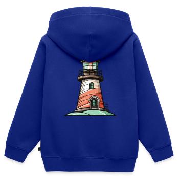 Leuchtturm Symbol Küste - Kinder Premium Organic Zip Hoodie - Royalblau - Hinten - AI Model Kid Male (0cm)