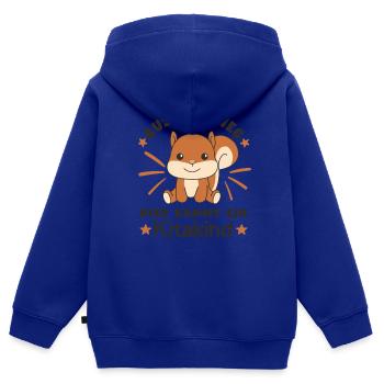 Aus Dem Weg Hier Kommt Ein Kitakind - Kinder Premium Organic Zip Hoodie - Royalblau - Hinten - AI Model Kid Male (0cm)