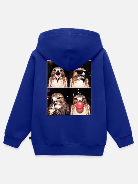 Habichte Habicht - Kinder Premium Organic Zip Hoodie - Royalblau
