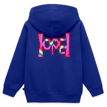 Die versteckte Hoffnung - by YoshiArt - Kinder Premium Organic Zip Hoodie - Royalblau - Hinten - AI Model Kid Male (0cm)