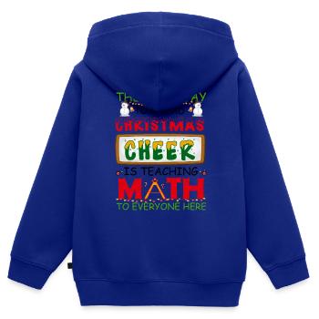 Ugly Christmas Mathe-Lehrer Ugly Christmas Sweater - Kinder Premium Organic Zip Hoodie - Royalblau - Hinten - AI Model Kid Male (0cm)