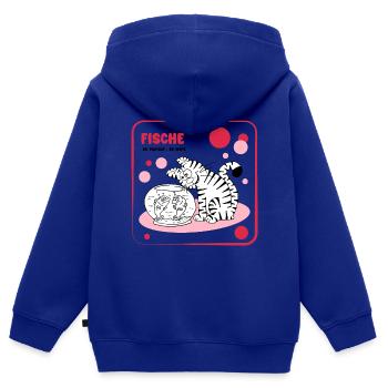 Sternzeichen Fische - Kinder Premium Organic Zip Hoodie - Royalblau - Hinten - AI Model Kid Male (0cm)