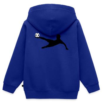 Fußball / Fallrückzieher - Kinder Premium Organic Zip Hoodie - Royalblau - Hinten - AI Model Kid Male (0cm)