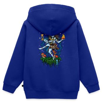 Lord Shiva Dancing Nataraja Hindu-Gott - Kinder Premium Organic Zip Hoodie - Royalblau - Hinten - AI Model Kid Male (0cm)