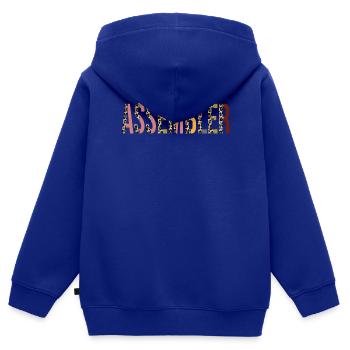Assembler - Kids Premium Organic Zip-up Hoodie - royal blue - Back - AI Model Kid Male (0cm)