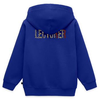 Dozent - Kinder Premium Organic Zip Hoodie - Royalblau - Hinten - AI Model Kid Male (0cm)
