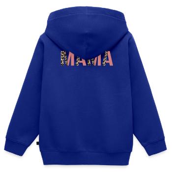 Mamma - Kinder Premium Organic Zip Hoodie - Royalblau - Hinten - AI Model Kid Male (0cm)