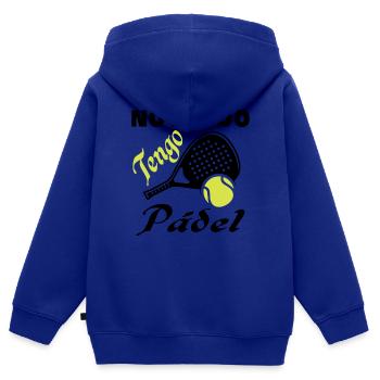 Ich kann keine Padel-Padel-Athleten haben - Kinder Premium Organic Zip Hoodie - Royalblau - Hinten - AI Model Kid Male (0cm)