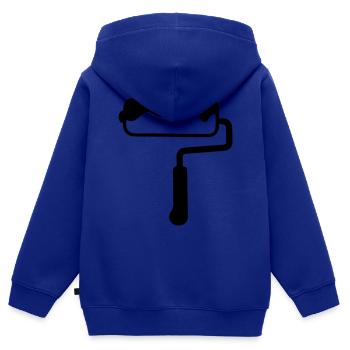 Painter - Kids Premium Organic Zip-up Hoodie - royal blue - Back - AI Model Kid Male (0cm)
