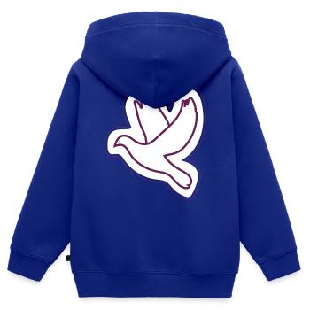 Vogel - Kinder Premium Organic Zip Hoodie - Royalblau - Hinten - AI Model Kid Male (0cm)