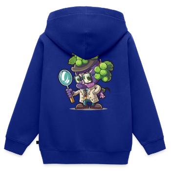 Rätsel lösen - Kinder Premium Organic Zip Hoodie - Royalblau - Hinten - AI Model Kid Male (0cm)