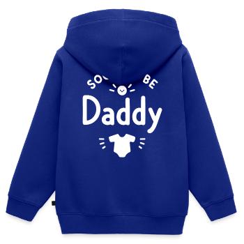 Bald Papa - Kinder Premium Organic Zip Hoodie - Royalblau - Hinten - AI Model Kid Male (0cm)