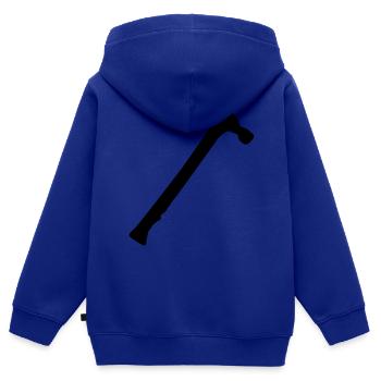 marteau - Sweat Premium à capuche zippé enfant bio - bleu roi - Dos - AI Model Kid Male (0cm)