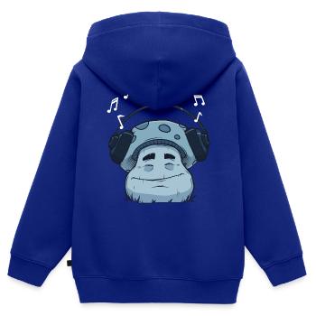 Aus Liebe zur Musik - Kinder Premium Organic Zip Hoodie - Royalblau - Hinten - AI Model Kid Male (0cm)