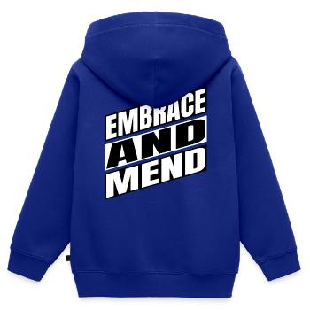 Voyage de guérison par don du réseau de soutien à la guérison intérieure - Sweat Premium à capuche zippé enfant bio - bleu roi - Dos - AI Model Kid Male (0cm)