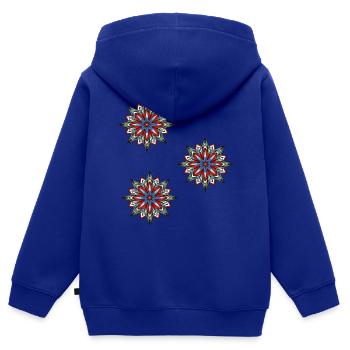 schneeflocke eiskristall - Kinder Premium Organic Zip Hoodie - Royalblau - Hinten - AI Model Kid Male (0cm)