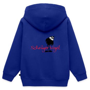 Schräger Vogel - Kinder Premium Organic Zip Hoodie - Royalblau - Hinten - AI Model Kid Male (0cm)