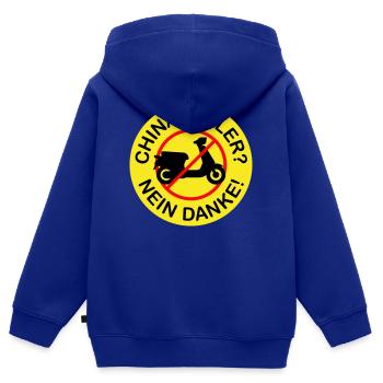 Chinaroller? Nein Danke! (3-farbig) - Kinder Premium Organic Zip Hoodie - Royalblau - Hinten - AI Model Kid Male (0cm)