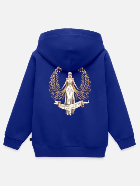 Weihnachts Engel unterwegs, Engel, Weihnachten - Kinder Premium Organic Zip Hoodie - Royalblau