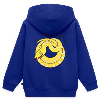 Enge Umarmungen von Python erhältlich! - Kinder Premium Organic Zip Hoodie - Royalblau - Hinten - AI Model Kid Male (0cm)