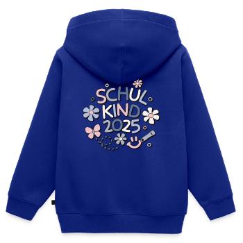 Schulkind 2025 Einschulung Schulanfang - Kinder Premium Organic Zip Hoodie - Royalblau - Hinten - AI Model Kid Male (0cm)