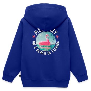 Mentally on a Beach In Florida Palm Snowbirds - Sweat Premium à capuche zippé enfant bio - bleu roi - Dos - AI Model Kid Male (0cm)
