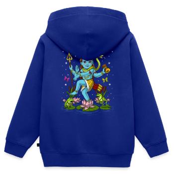 Baby Shiva Hindu Nataraja - Kinder Premium Organic Zip Hoodie - Royalblau - Hinten - AI Model Kid Male (0cm)